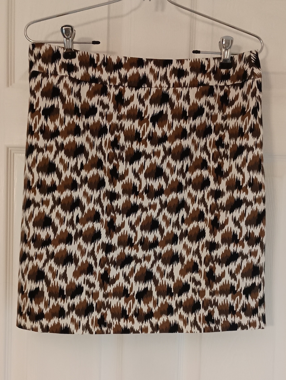 Valerie Bertinelli Brown and Black Animal Print Mini Skirt